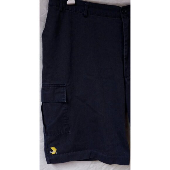Edwards Men Sz 44 Blue Embroidered Dart Logo Heavy Woven Chino Cargo Work Shorts - Picture 2 of 10
